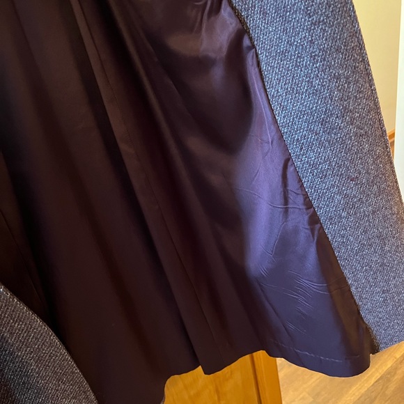 Lorendale Wool Lined Long Maxi Coat Vintage Heavy Purple Gray White Blend NICE - Picture 10 of 16